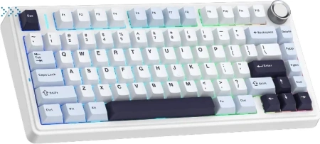 Клавиатуры AULA F75 Light Blue-White-Black Purple Reaper Switches Russia